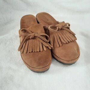 Vintage Suede J. Crew Clog Mules